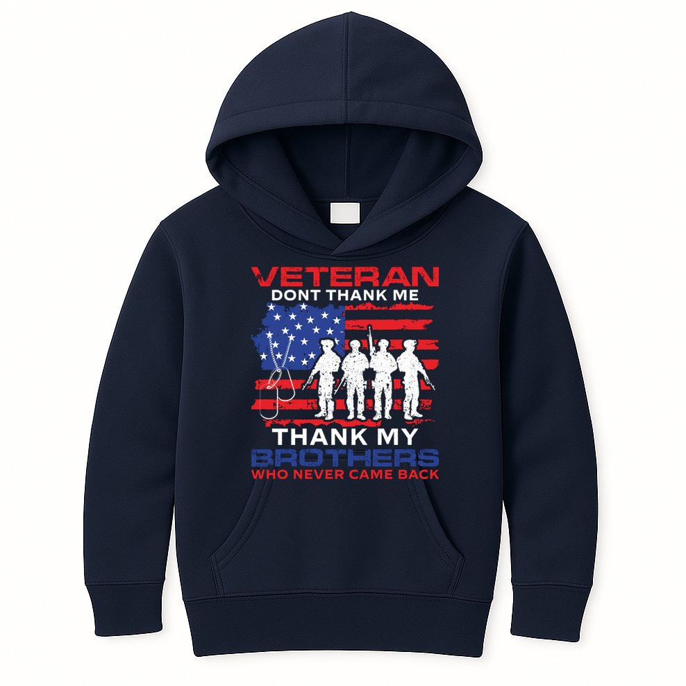 Veteran Don't Thank Me Kids Hoodie