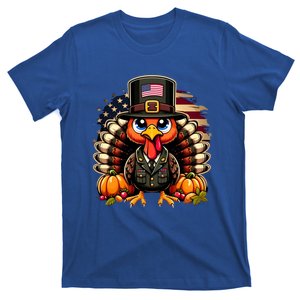 Veterans Day Turkey Usa Flag Veterans Day And Thanksgiving Gift T-Shirt