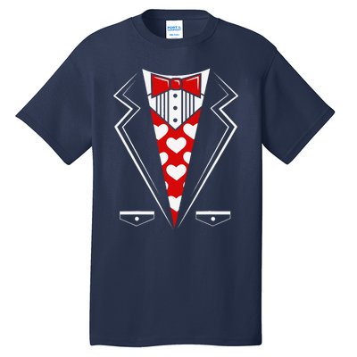 Valentine's Day Tux Funny Tuxedo Costume V1 Tall T-Shirt