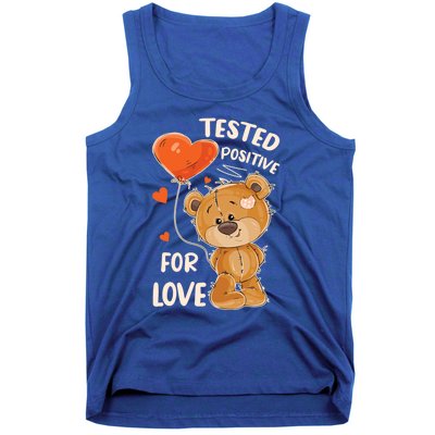 Valentines Day Teddy Bear With Heart Balloon For Her Gift Tank Top