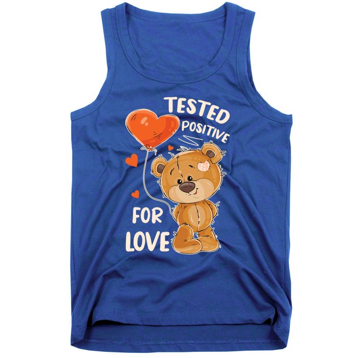 Valentines Day Teddy Bear With Heart Balloon For Her Gift Tank Top