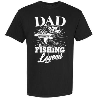 Vintage Dad The Man The Myth The Fishing Legend Garment-Dyed Heavyweight T-Shirt
