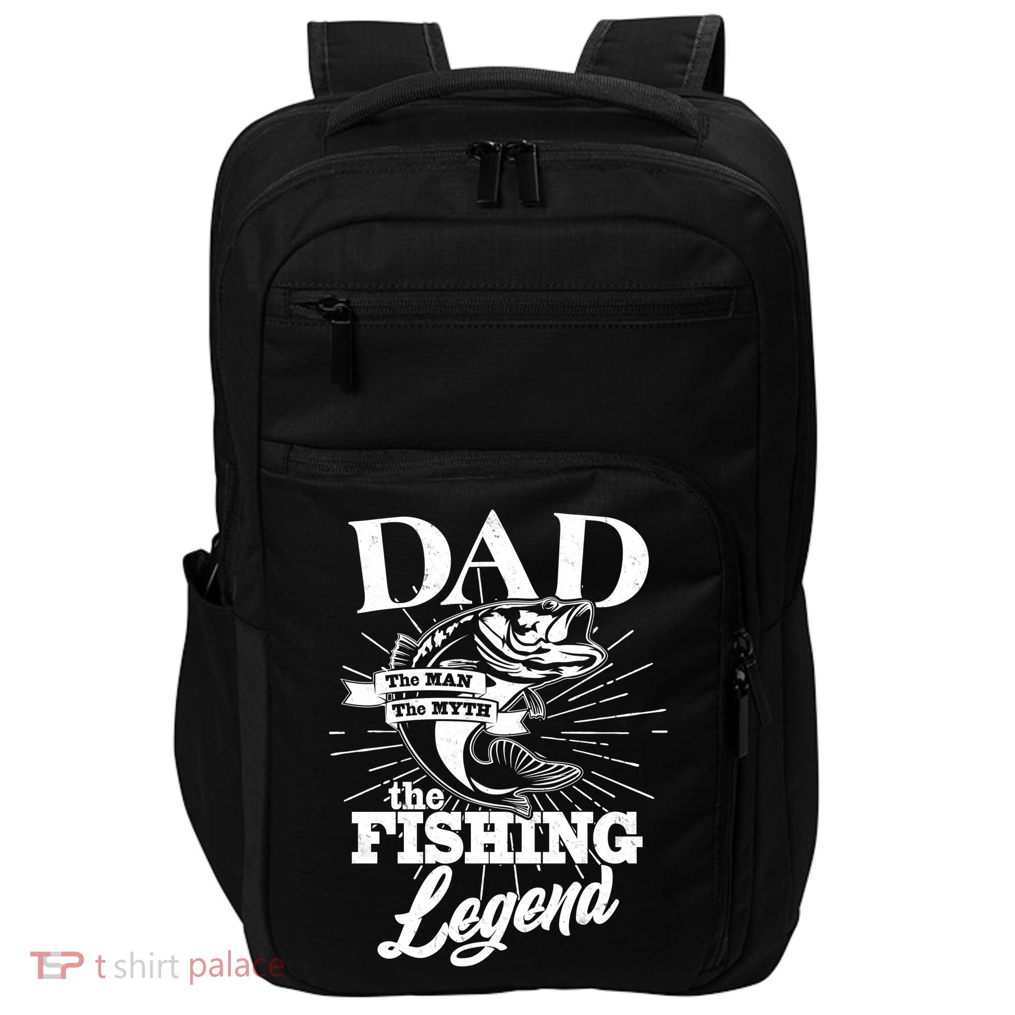 Vintage Dad The Man The Myth The Fishing Legend Impact Tech Backpack