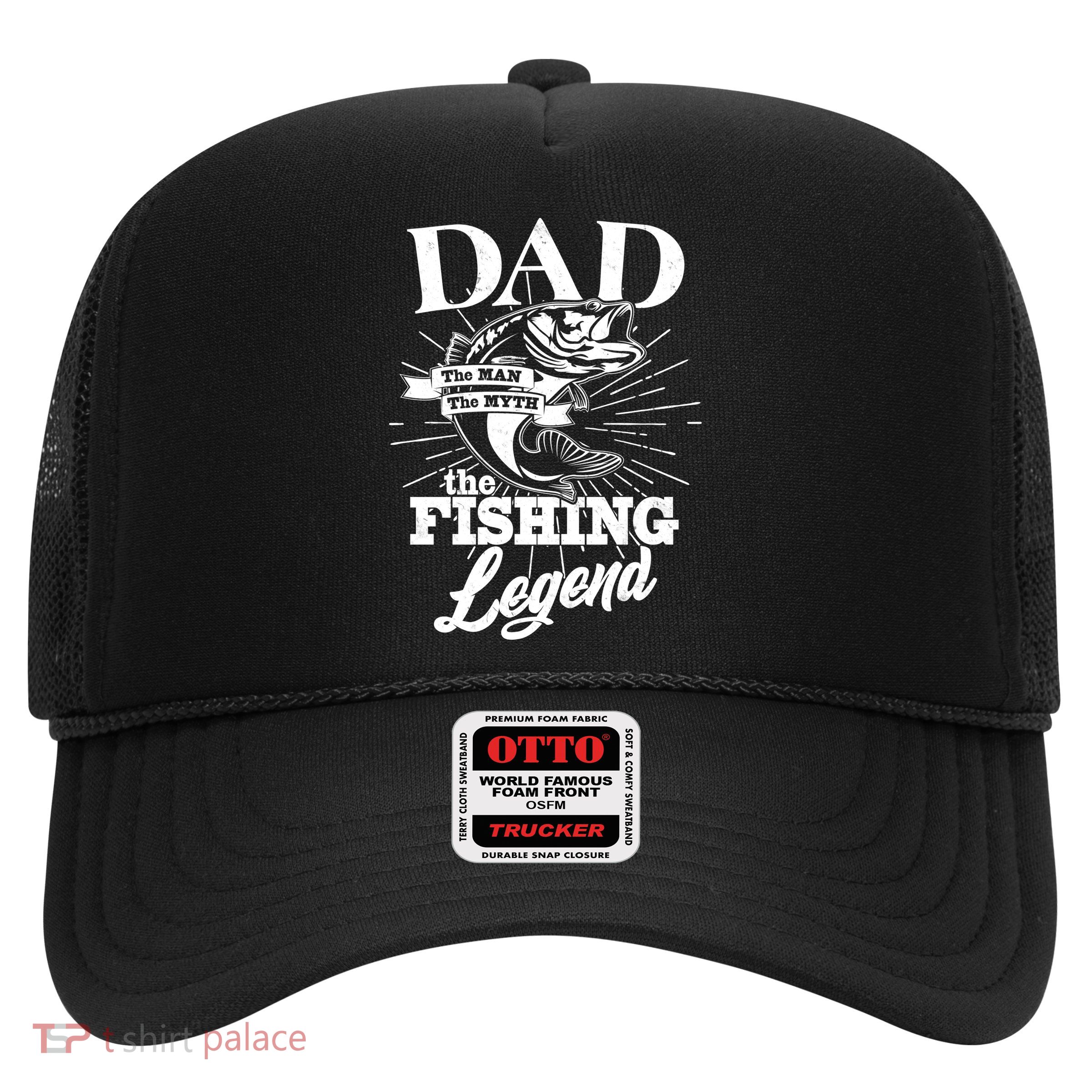 Vintage Dad The Man The Myth The Fishing Legend Trucker Hat