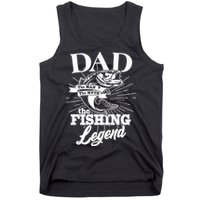 Vintage Dad The Man The Myth The Fishing Legend Tank Top