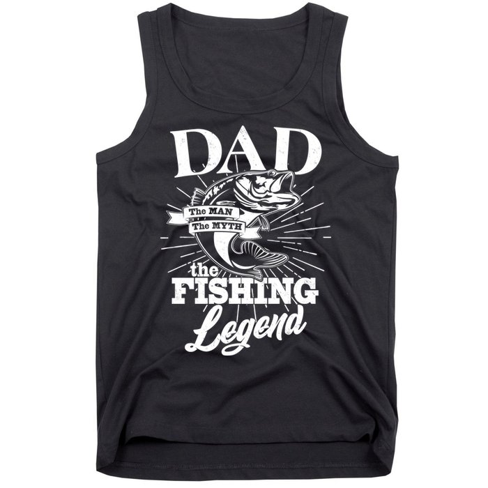 Vintage Dad The Man The Myth The Fishing Legend Tank Top