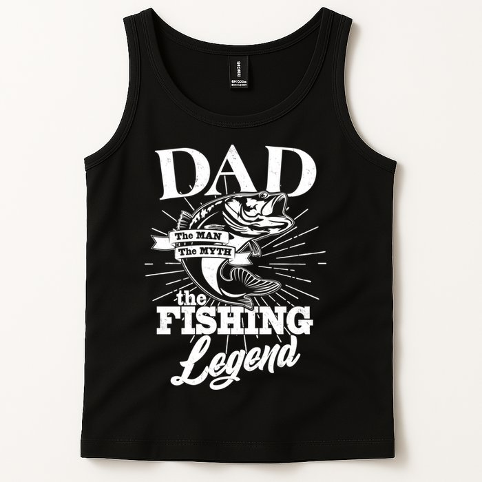 Vintage Dad The Man The Myth The Fishing Legend Tank Top