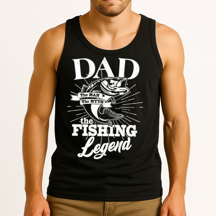 Vintage Dad The Man The Myth The Fishing Legend Tank Top