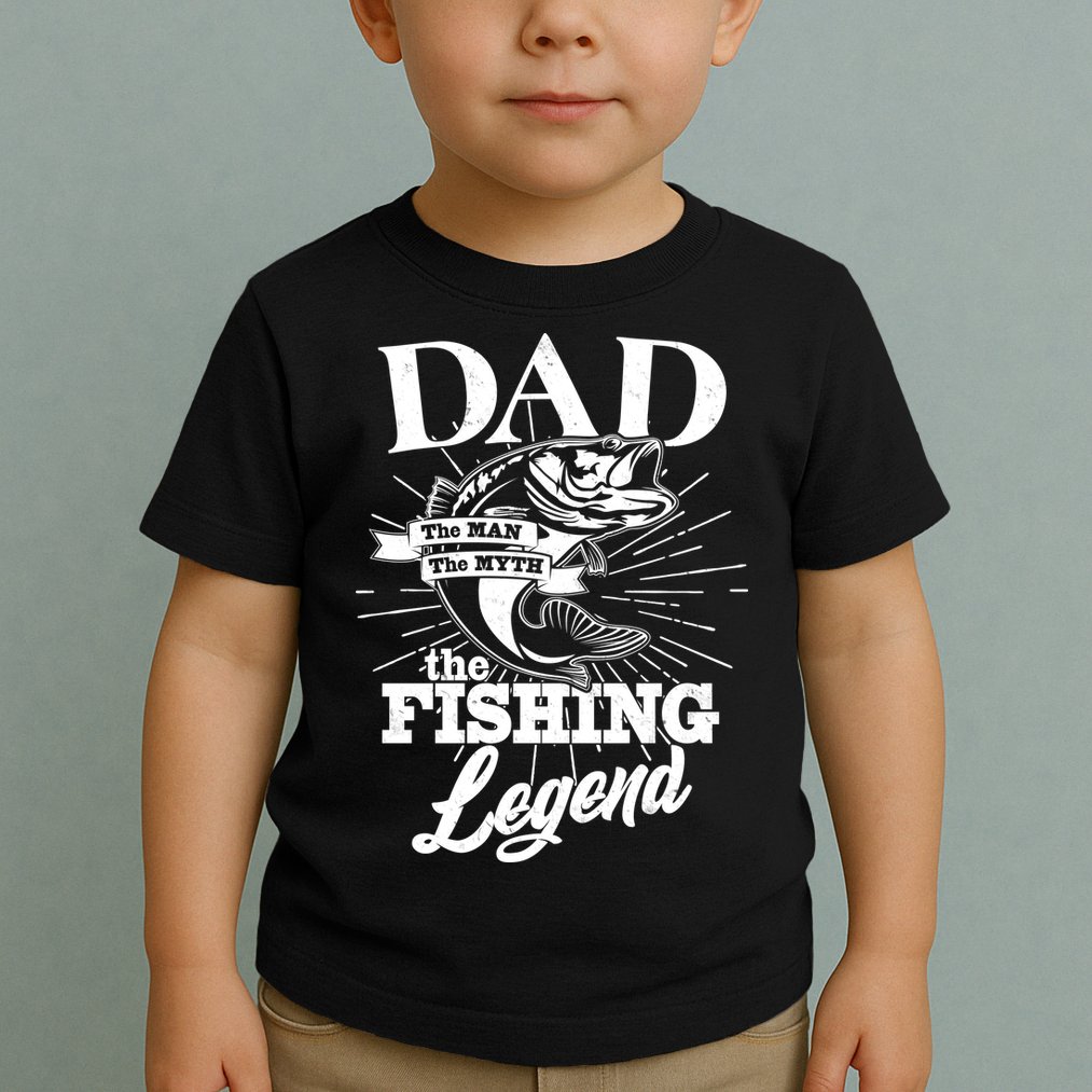Vintage Dad The Man The Myth The Fishing Legend Toddler T-Shirt