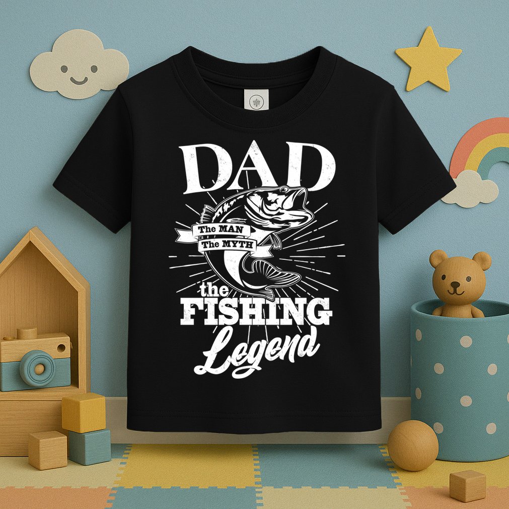 Vintage Dad The Man The Myth The Fishing Legend Toddler T-Shirt