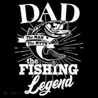 Vintage Dad The Man The Myth The Fishing Legend Womens T-Shirt