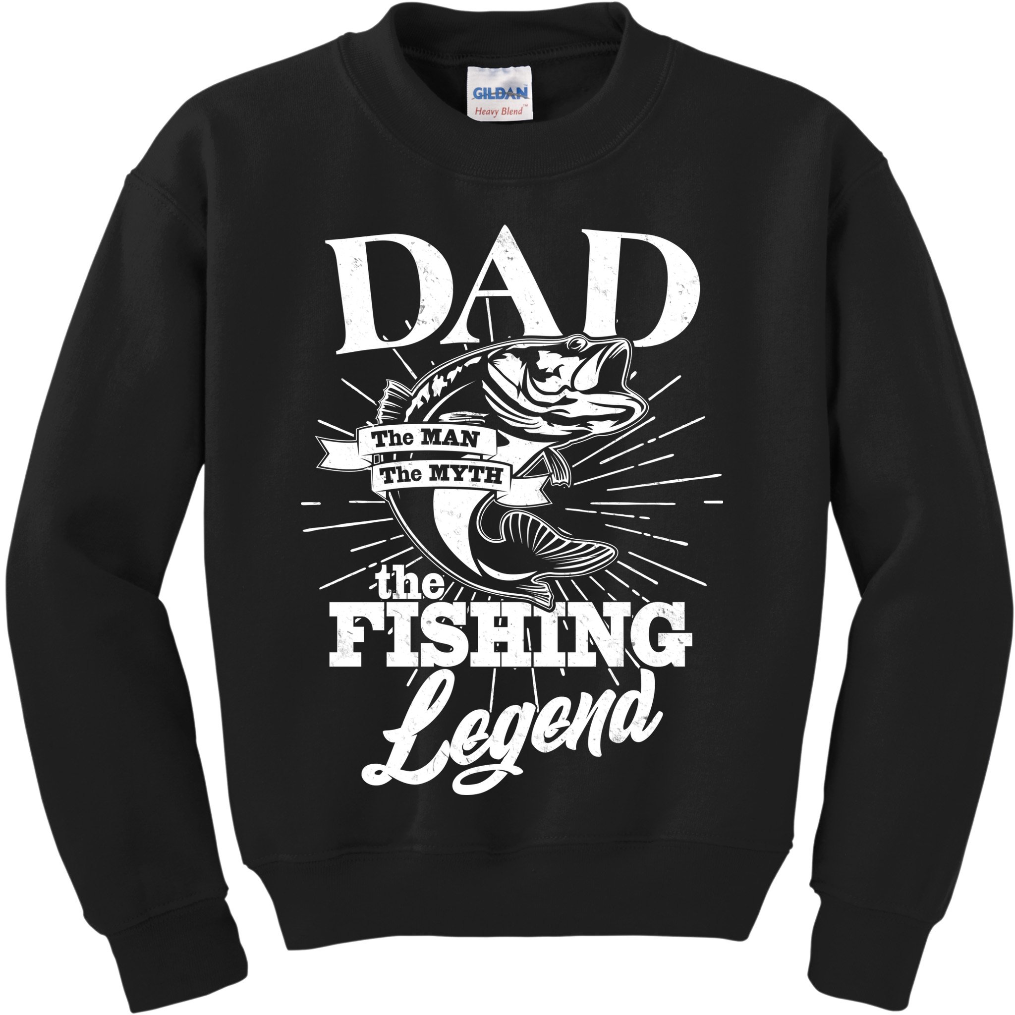 Vintage Dad The Man The Myth The Fishing Legend Kids Sweatshirt