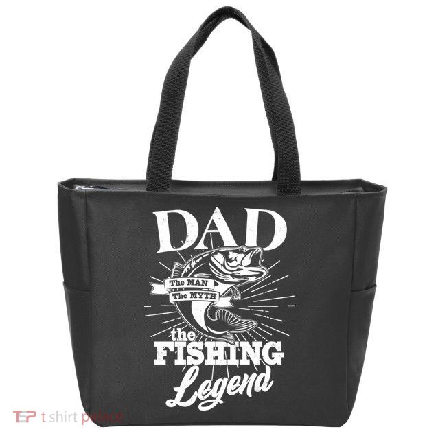 Vintage Dad The Man The Myth The Fishing Legend Zip Tote Bag