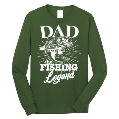 Vintage Dad The Man The Myth The Fishing Legend Long Sleeve Shirt