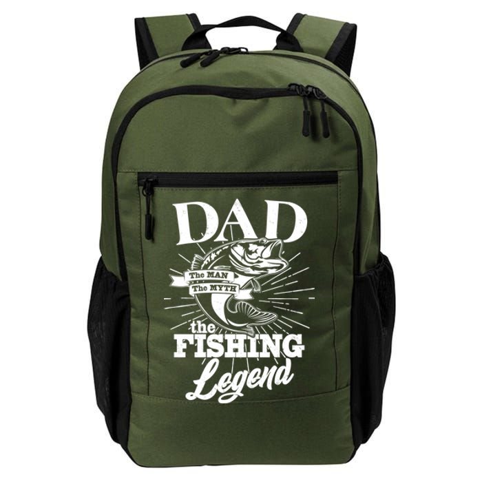 Vintage Dad The Man The Myth The Fishing Legend Daily Commute Backpack