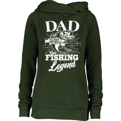Vintage Dad The Man The Myth The Fishing Legend Womens Funnel Neck Pullover Hood