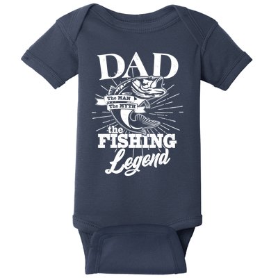 Vintage Dad The Man The Myth The Fishing Legend Baby Bodysuit