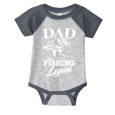 Vintage Dad The Man The Myth The Fishing Legend Infant Baby Jersey Bodysuit