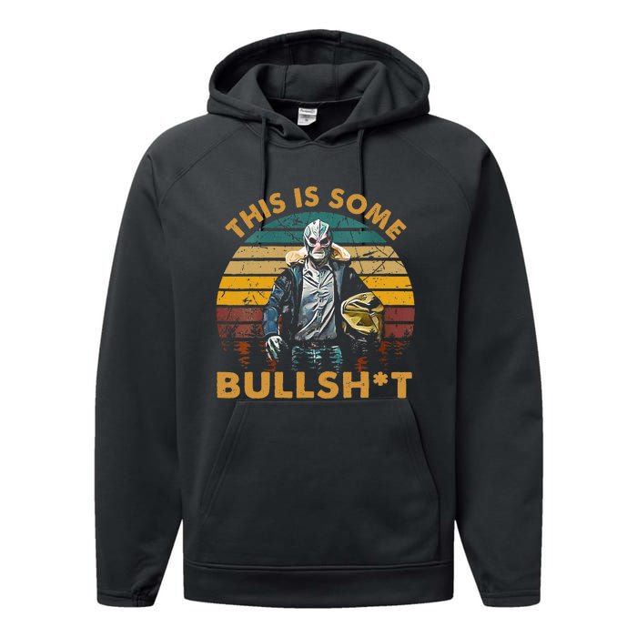 Vintage Design This Is Some Bullsht Performance Fleece Hoodie