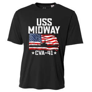 Veterans Day Uss Midway Cva41 Aircraft Carrier Cooling Performance Crew T-Shirt