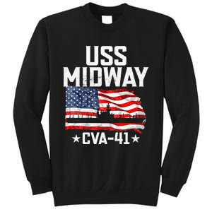 Veterans Day Uss Midway Cva41 Aircraft Carrier Sweatshirt