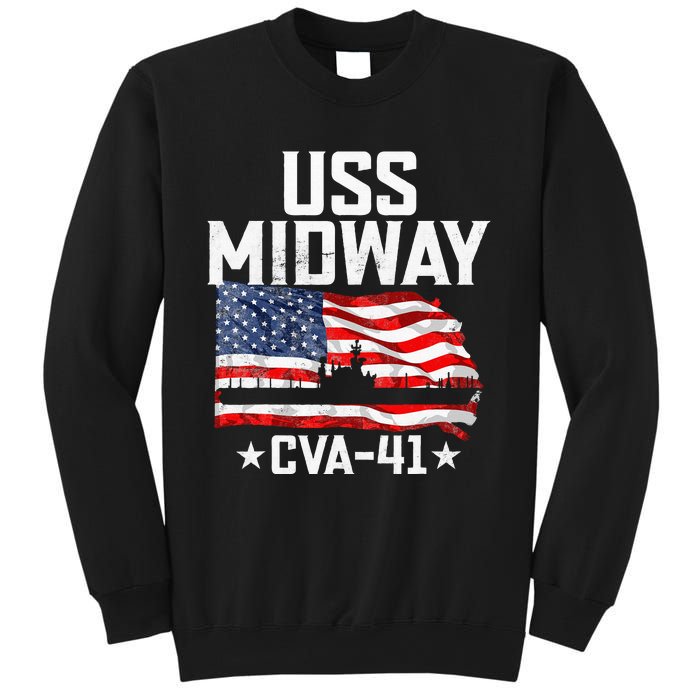 Veterans Day Uss Midway Cva41 Aircraft Carrier Sweatshirt