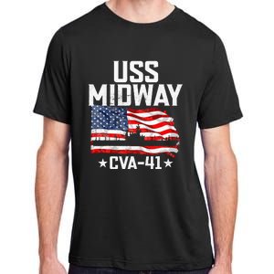 Veterans Day Uss Midway Cva41 Aircraft Carrier Adult ChromaSoft Performance T-Shirt