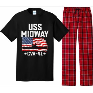 Veterans Day Uss Midway Cva41 Aircraft Carrier Pajama Set