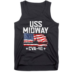 Veterans Day Uss Midway Cva41 Aircraft Carrier Tank Top