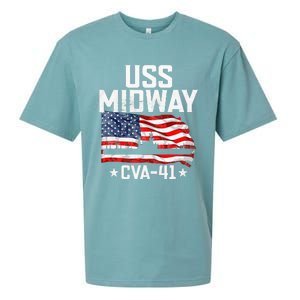 Veterans Day Uss Midway Cva41 Aircraft Carrier Sueded Cloud Jersey T-Shirt