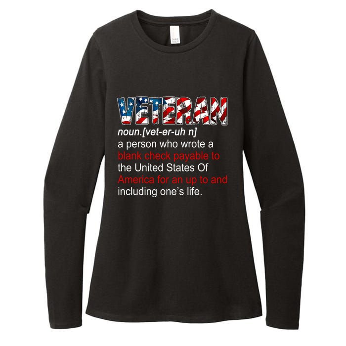 Veteran Definition US Military Gift Womens CVC Long Sleeve Shirt