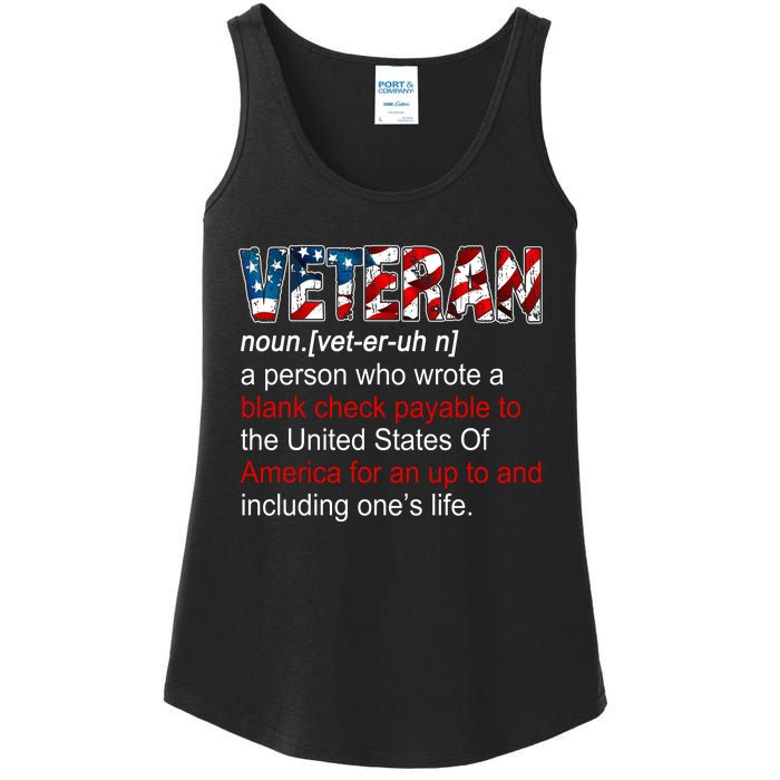 Veteran Definition US Military Gift Ladies Essential Tank