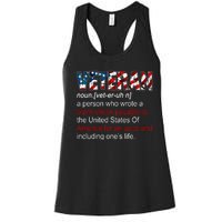 Veteran Definition US Military Gift Women's Racerback Tank