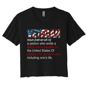 Veteran Definition US Military Gift Women's Crop Top Tee