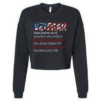 Veteran Definition US Military Gift Cropped Pullover Crew