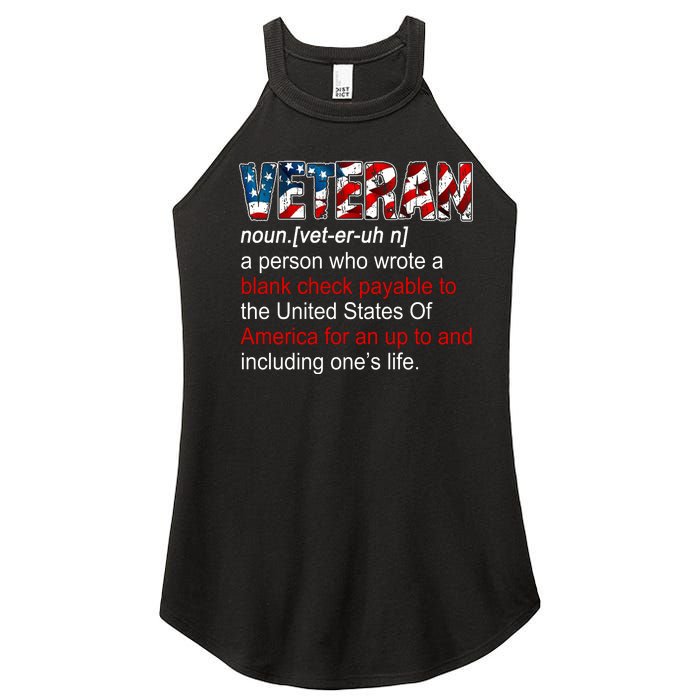 Veteran Definition US Military Gift Women's Perfect Tri Rocker Tank