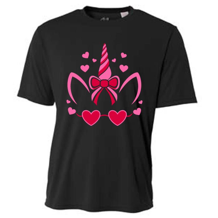 ValentineS Day Unicorn Lover Couple Love Cooling Performance Crew T-Shirt