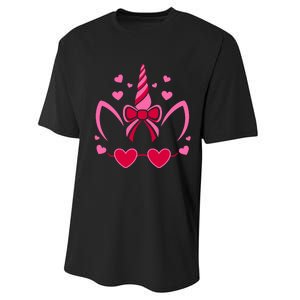 ValentineS Day Unicorn Lover Couple Love Performance Sprint T-Shirt