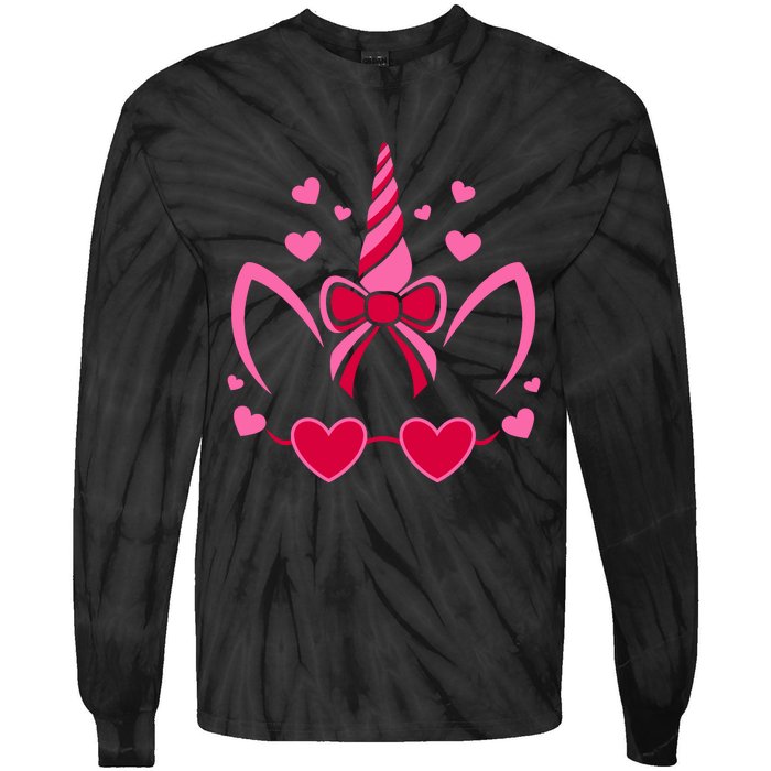 ValentineS Day Unicorn Lover Couple Love Tie-Dye Long Sleeve Shirt