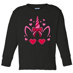 ValentineS Day Unicorn Lover Couple Love Toddler Long Sleeve Shirt