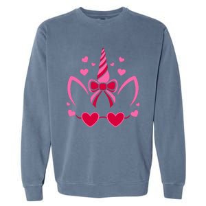 ValentineS Day Unicorn Lover Couple Love Garment-Dyed Sweatshirt