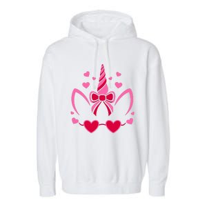 ValentineS Day Unicorn Lover Couple Love Garment-Dyed Fleece Hoodie