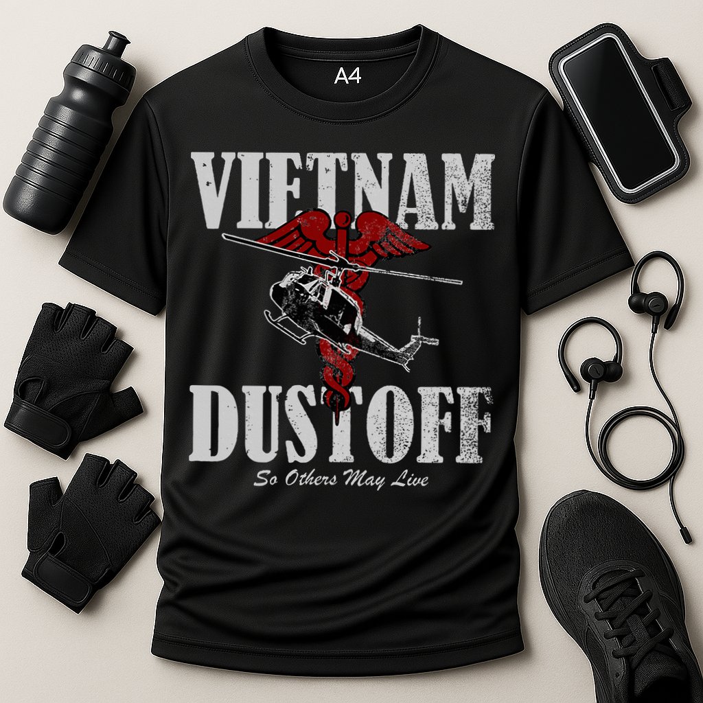 Vietnam Dustoff Uh1 Huey Cooling Performance Crew T-Shirt