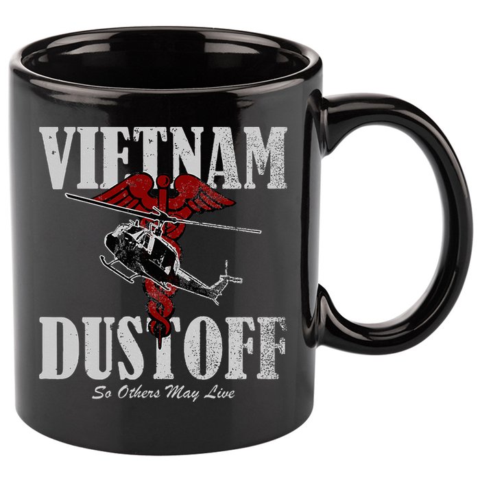 Vietnam Dustoff Uh1 Huey 11oz C Handle Ceramic Mug