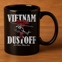 Vietnam Dustoff Uh1 Huey 11oz C Handle Ceramic Mug