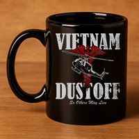 Vietnam Dustoff Uh1 Huey 11oz C Handle Ceramic Mug