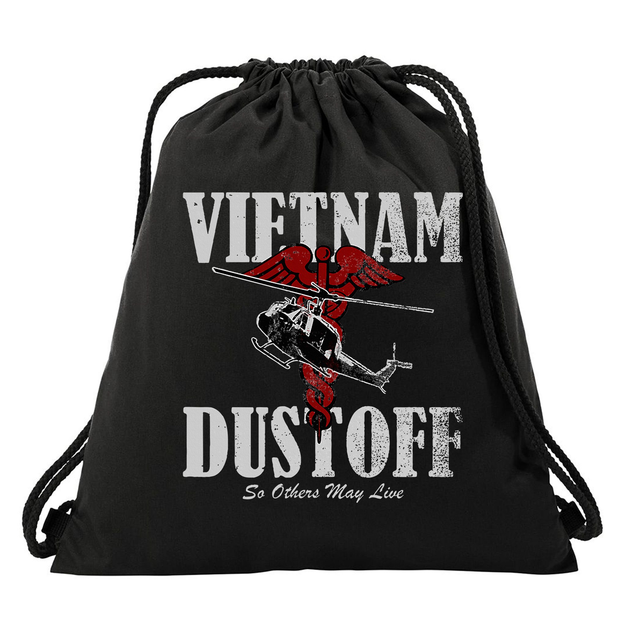 Vietnam Dustoff Uh1 Huey Drawstring Bag