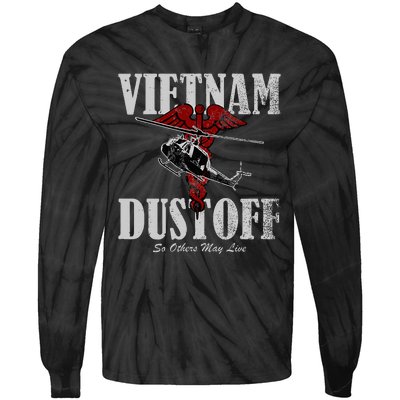 Vietnam Dustoff Uh1 Huey Tie-Dye Long Sleeve Shirt