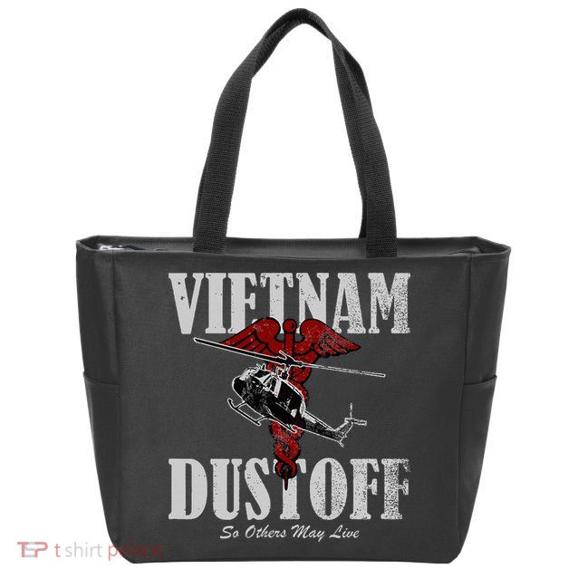 Vietnam Dustoff Uh1 Huey Zip Tote Bag