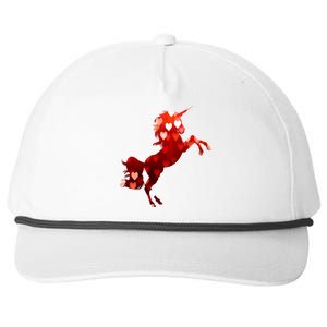 Valentines Day Unicorn Hearts Meaningful Gift Snapback Five-Panel Rope Hat